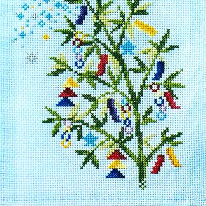 暮らしが華やぐ季節のたのしみ<クロスステッチ> 7月七夕の願いごと(送料込み)