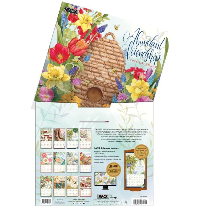 特価ラング(LANG)USA カレンダー 2026年 ラングカレンダー Abundant Friendship アバンダント フレンドシップ カントリーカレンダー