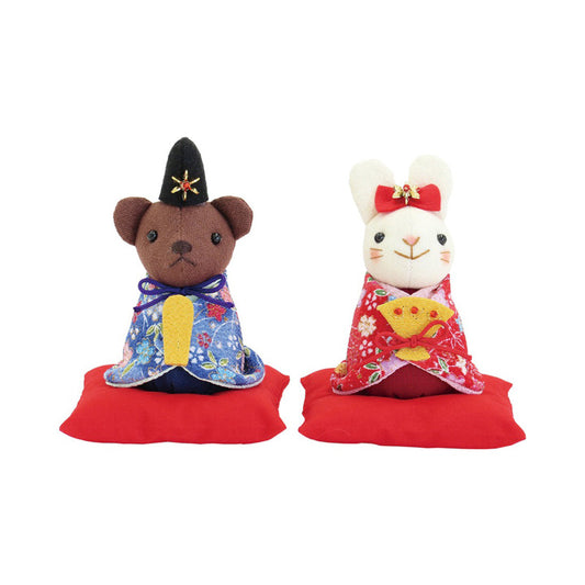 パッチワークキット ぬいぐるみ くまとうさぎの雛まつり PA702オリムパス製絲
