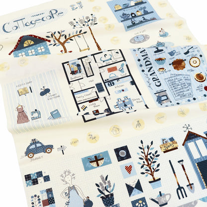 若山雅子 American Country 26th　パネル生地　ベージュ　designed by　Masako Makayama