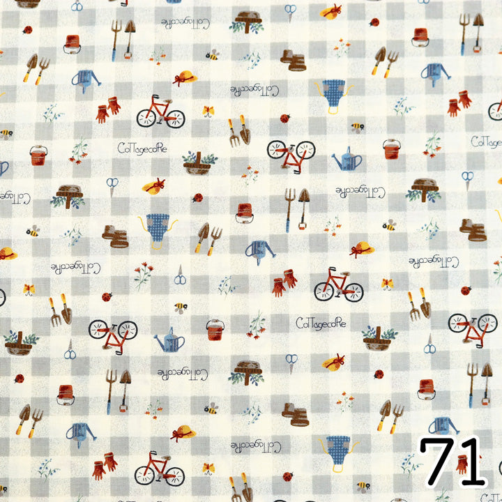 若山雅子 American Country 26 生地26020-71 designed by Masako Wakayama30cm(３個)以上からカットします。