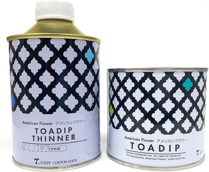アメリカンフラワー ディップ液160クリア+うすめ液250ml各1個セット（(可燃物のため　沖縄　及び　離島への発送はできません）