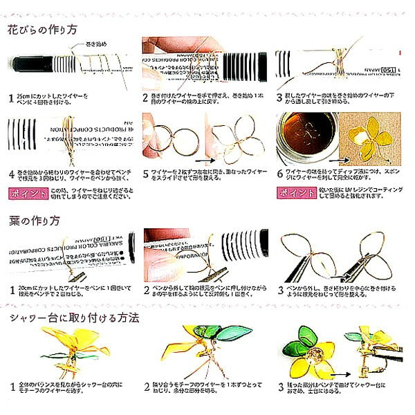 アメリカンフラワー マニキュアフラワー ディップ アート基本セット（ディップ液・ゲージパイプ・＃28ワイヤー金・3点セット）(可燃物のため　沖縄　及び　離島への発送はできません）