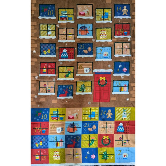 クリスマス アドベントカレンダーのタペストリー　制作用生地　送料無料