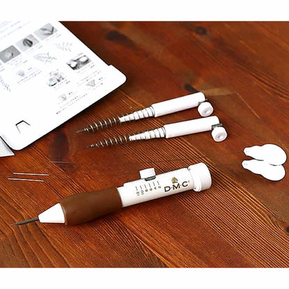 DMCパンチニードル ペンセットループ調節目盛付きホワイト送料無料