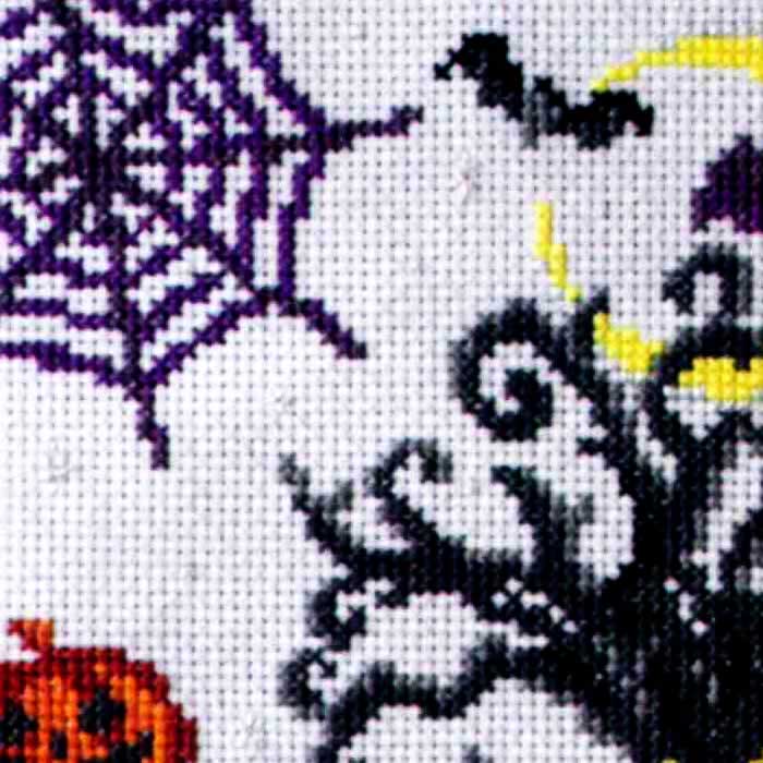 暮らしが華やぐ季節のたのしみ＜クロスステッチ＞　１0月ハロウィンの夜（送料込み）