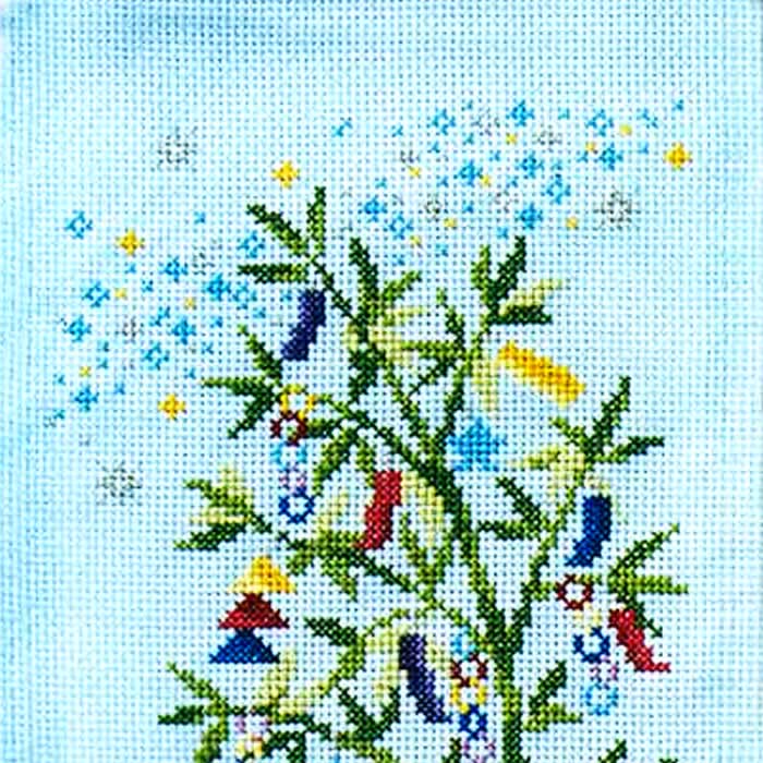 暮らしが華やぐ季節のたのしみ＜クロスステッチ＞　7月七夕の願いごと（送料込み）