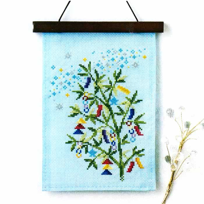 暮らしが華やぐ季節のたのしみ＜クロスステッチ＞　7月七夕の願いごと（送料込み）