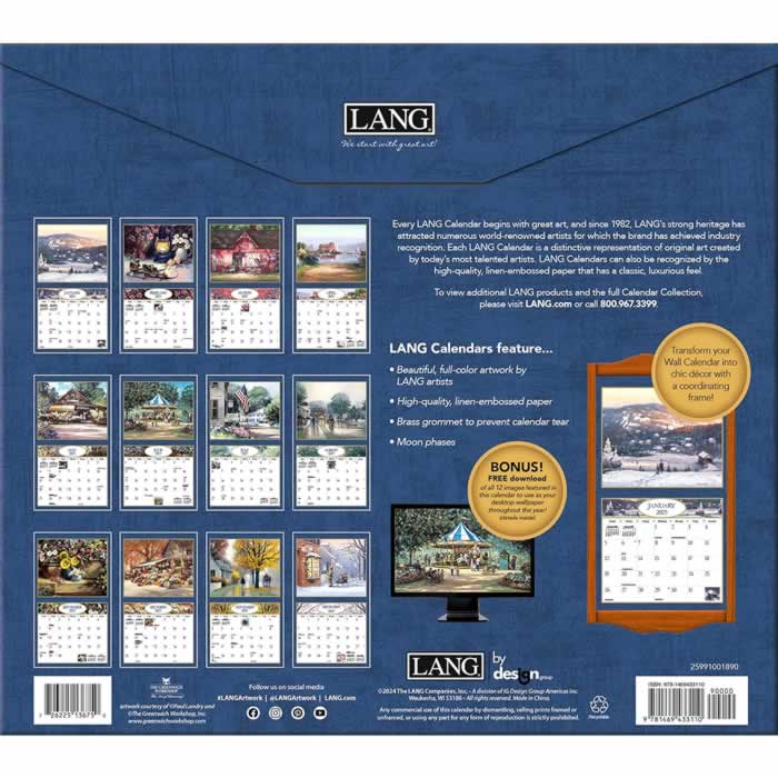 ラング(LANG)USA カレンダー 2026年 ラングカレンダー  American Dream アメリカンドリーム カントリーカレンダー 　