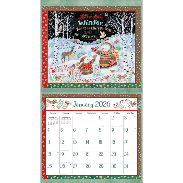 送料無料 ラング(LANG)USA カレンダー 2026年 ラングカレンダー Simple Inspirations シンプルインスピレーションズ カントリーカレンダー 　