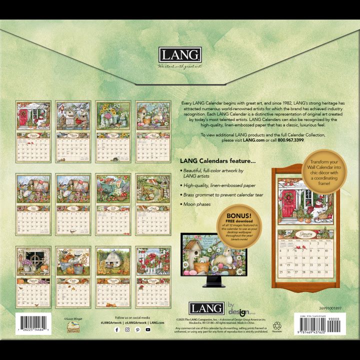 ラング(LANG)USA カレンダー 2026年 ラングカレンダー Bountiful Blessings バウンティフル ブレッシングズ カントリーカレンダー 　