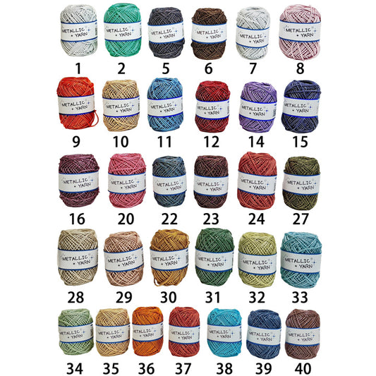 リハビリ手芸(作業療法）メタリックヤーン カラー