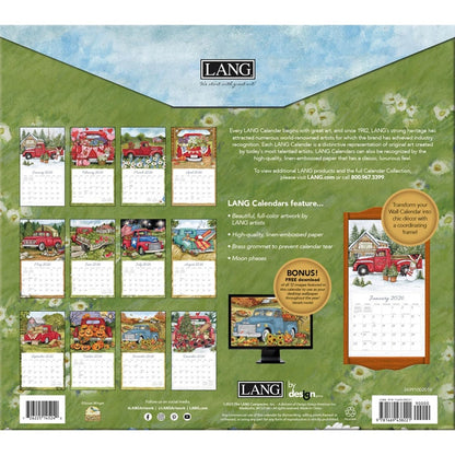 ラング(LANG)USA カレンダー 2026年 ラングカレンダー Truckin’alone トラッキングアローン カントリーカレンダー 　